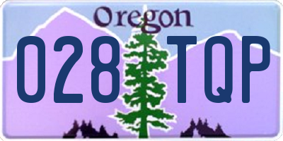 OR license plate 028TQP