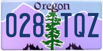OR license plate 028TQZ