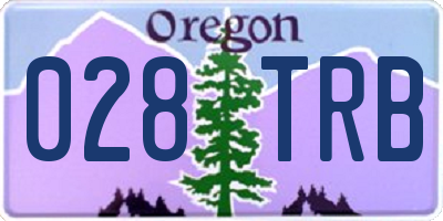 OR license plate 028TRB