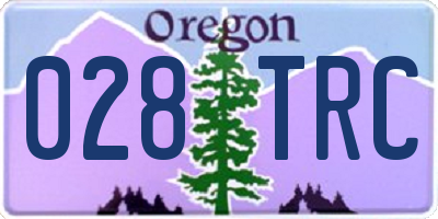 OR license plate 028TRC
