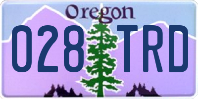 OR license plate 028TRD