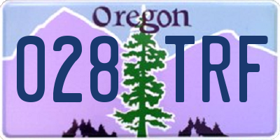 OR license plate 028TRF