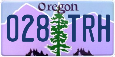 OR license plate 028TRH