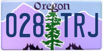 OR license plate 028TRJ
