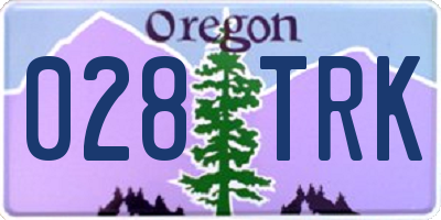 OR license plate 028TRK