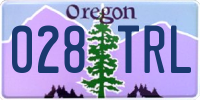 OR license plate 028TRL
