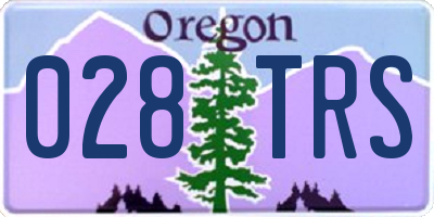 OR license plate 028TRS