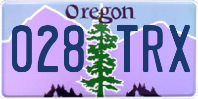 OR license plate 028TRX