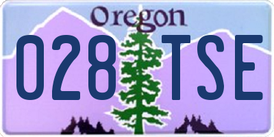 OR license plate 028TSE