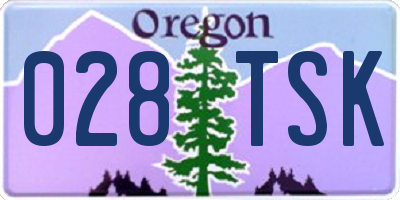 OR license plate 028TSK
