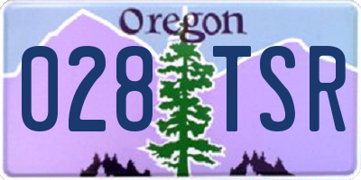 OR license plate 028TSR