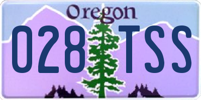 OR license plate 028TSS