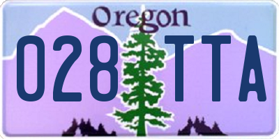 OR license plate 028TTA