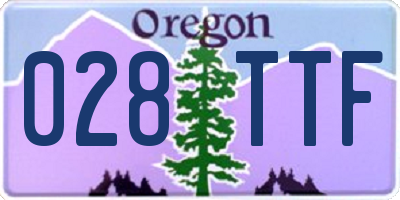 OR license plate 028TTF