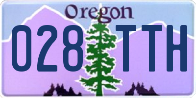OR license plate 028TTH