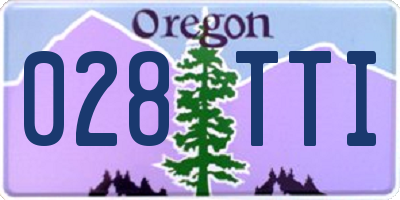 OR license plate 028TTI