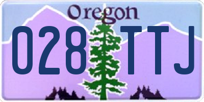 OR license plate 028TTJ