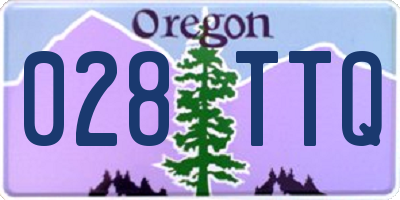 OR license plate 028TTQ