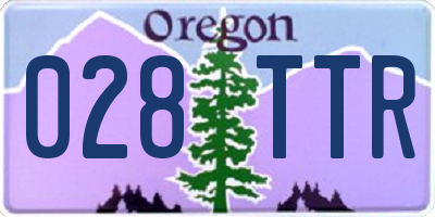 OR license plate 028TTR
