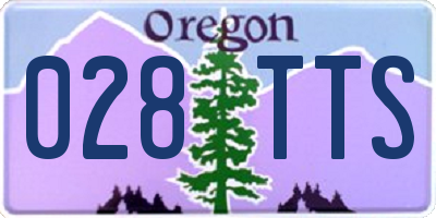 OR license plate 028TTS