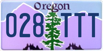 OR license plate 028TTT