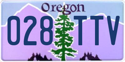 OR license plate 028TTV