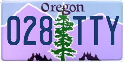 OR license plate 028TTY
