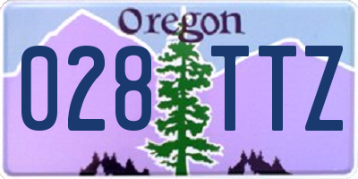 OR license plate 028TTZ