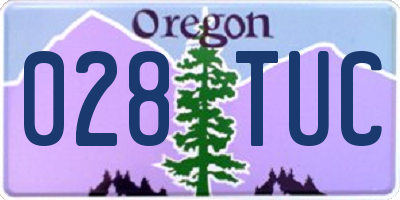 OR license plate 028TUC