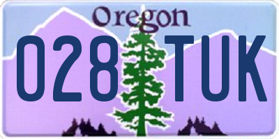 OR license plate 028TUK