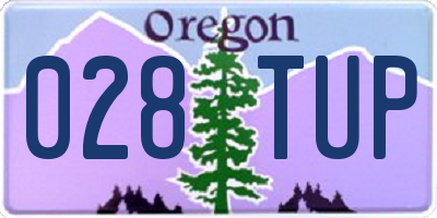 OR license plate 028TUP
