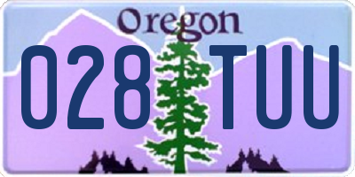 OR license plate 028TUU