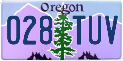 OR license plate 028TUV