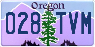 OR license plate 028TVM
