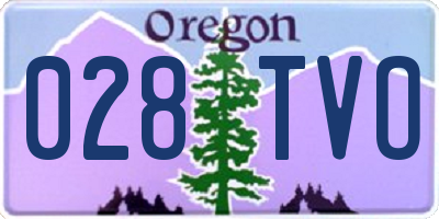 OR license plate 028TVO