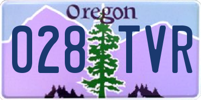 OR license plate 028TVR