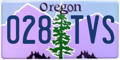 OR license plate 028TVS