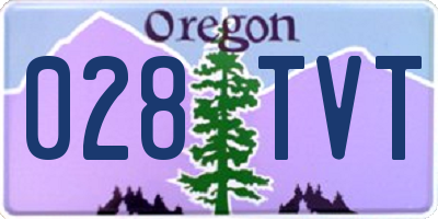 OR license plate 028TVT