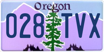 OR license plate 028TVX