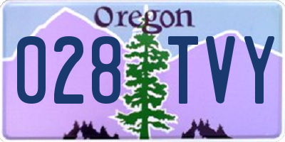 OR license plate 028TVY