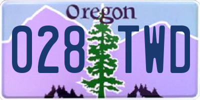 OR license plate 028TWD