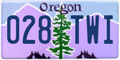 OR license plate 028TWI