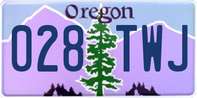 OR license plate 028TWJ