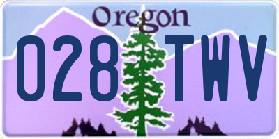 OR license plate 028TWV