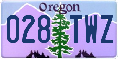 OR license plate 028TWZ
