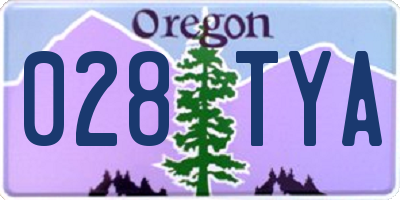 OR license plate 028TYA