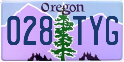 OR license plate 028TYG
