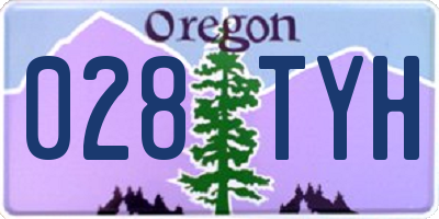 OR license plate 028TYH