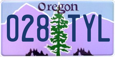 OR license plate 028TYL