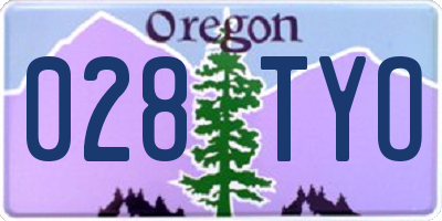OR license plate 028TYO